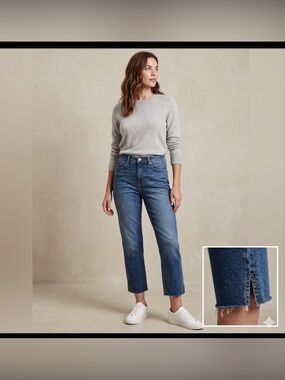 Banana Republic Blue Cropped Ankle Jeans